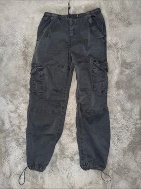 Garage Men's Black Cargo Pants with Utility Pockets